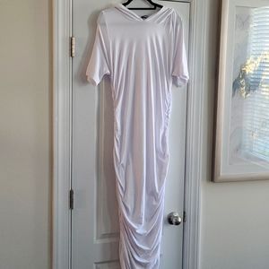Hooded White Maxi